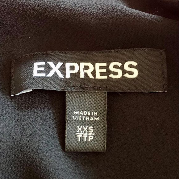 Stunning Express Puff-Shoulder V-Front Open-Back Long-Sleeve Crop Blouse XXS - Picture 7 of 16